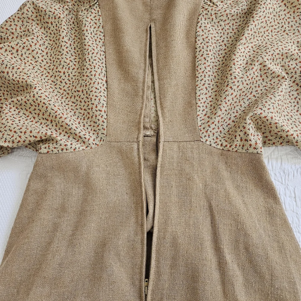Vintage 70s dress prairie cottage core tiny floral print hippie boho size XS - Picture 6 of 14